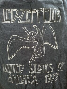 Gildan Black Led Zeppelin 1977 United States of America Tour Tee